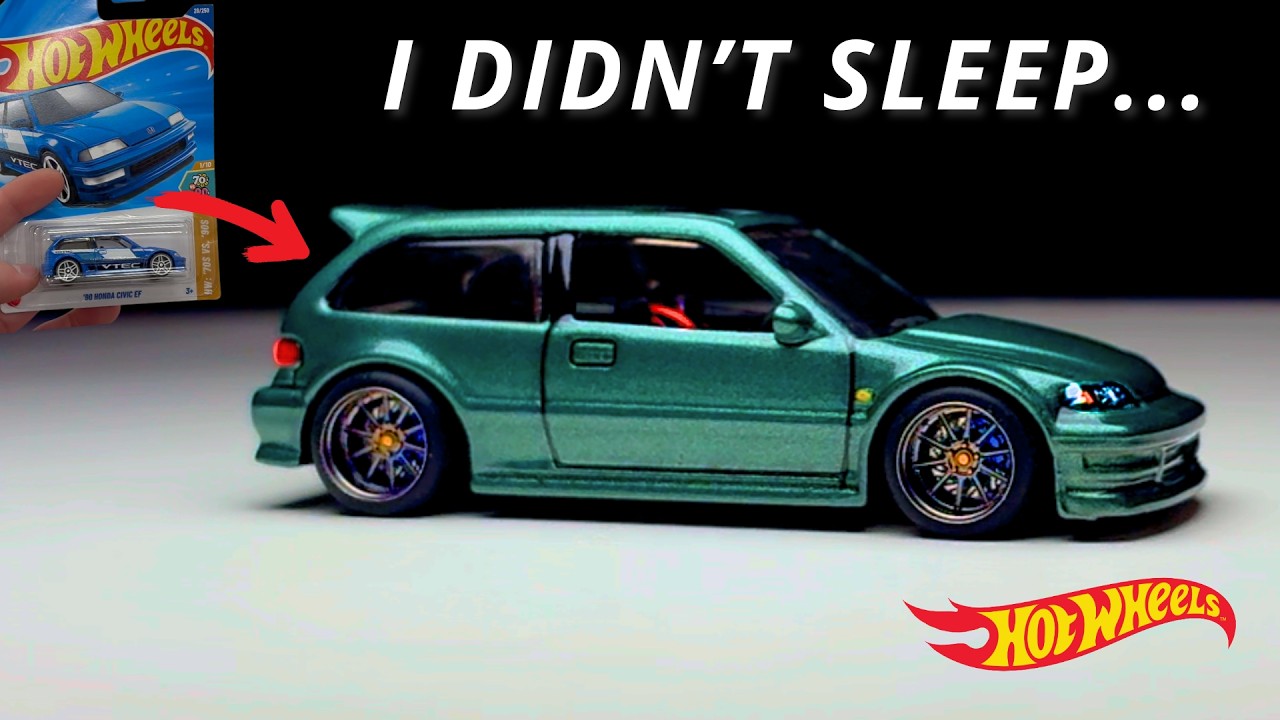 $1 HotWheels → Honda Civic Custom Art Piece