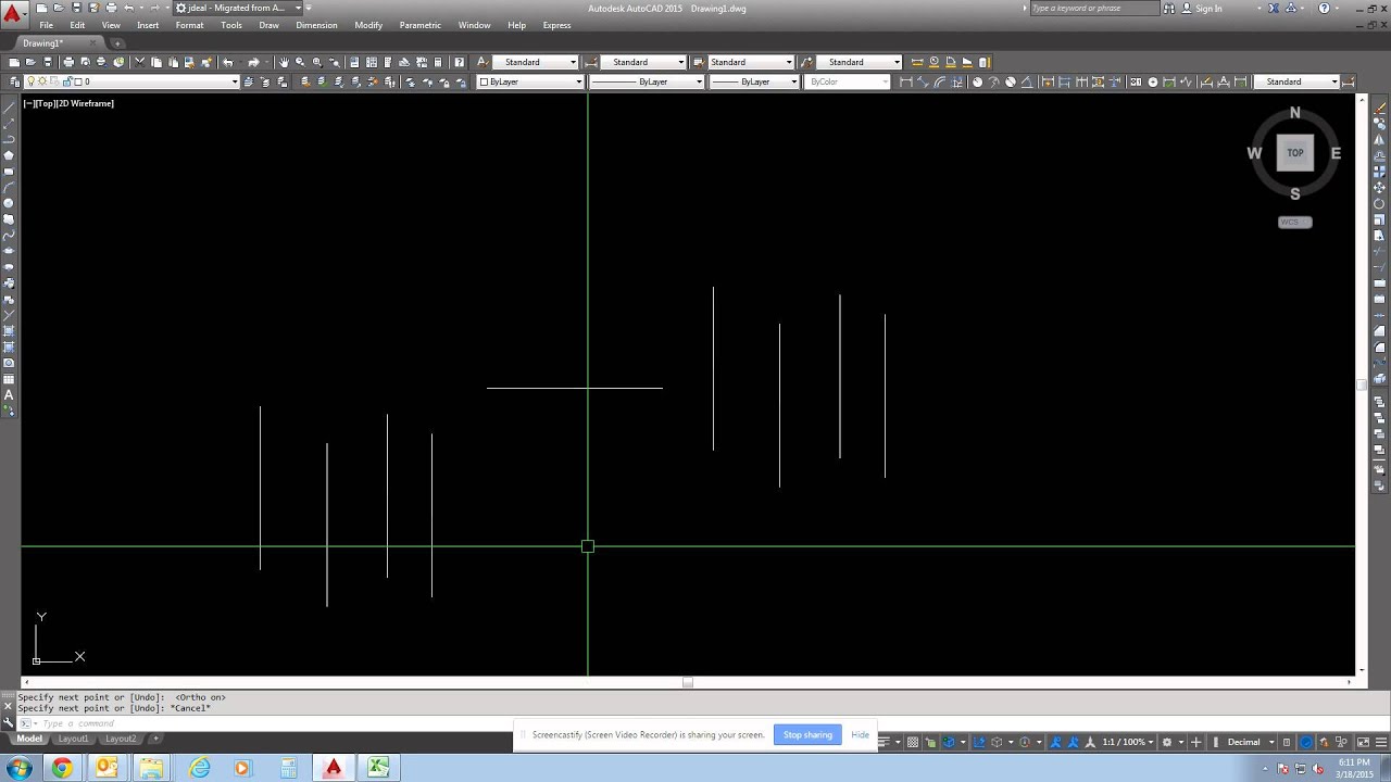 AutoCAD 2015 TRIM & EXTEND to apparent intersection