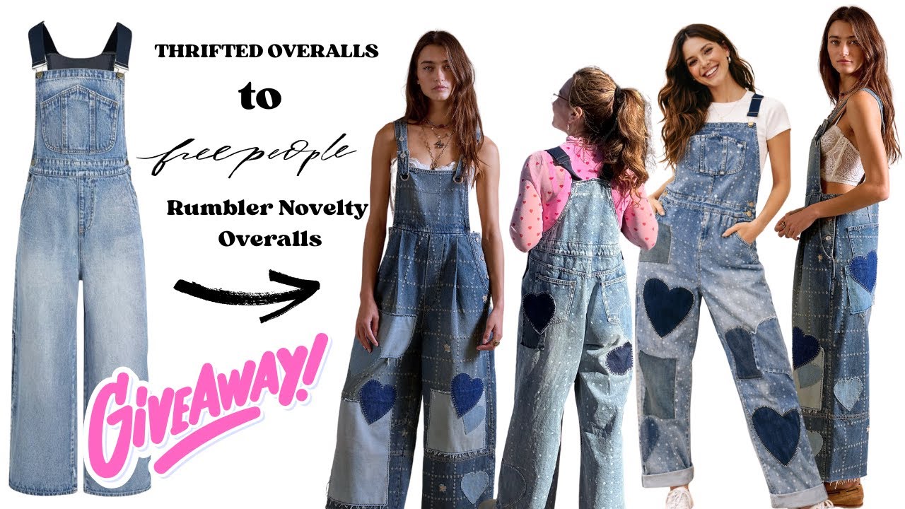 Watch Me Transform Old Overalls into Free People Dupes in minutes! No sewing machine project