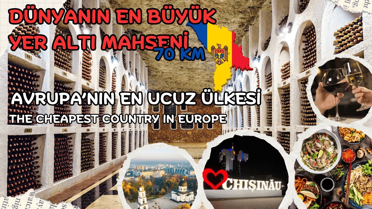 Moldova: Avrupa'nın En Ucuz Ülkesi! | Dünyanın en büyük yer altı şarap mahzeni 70 KM | Kişinev