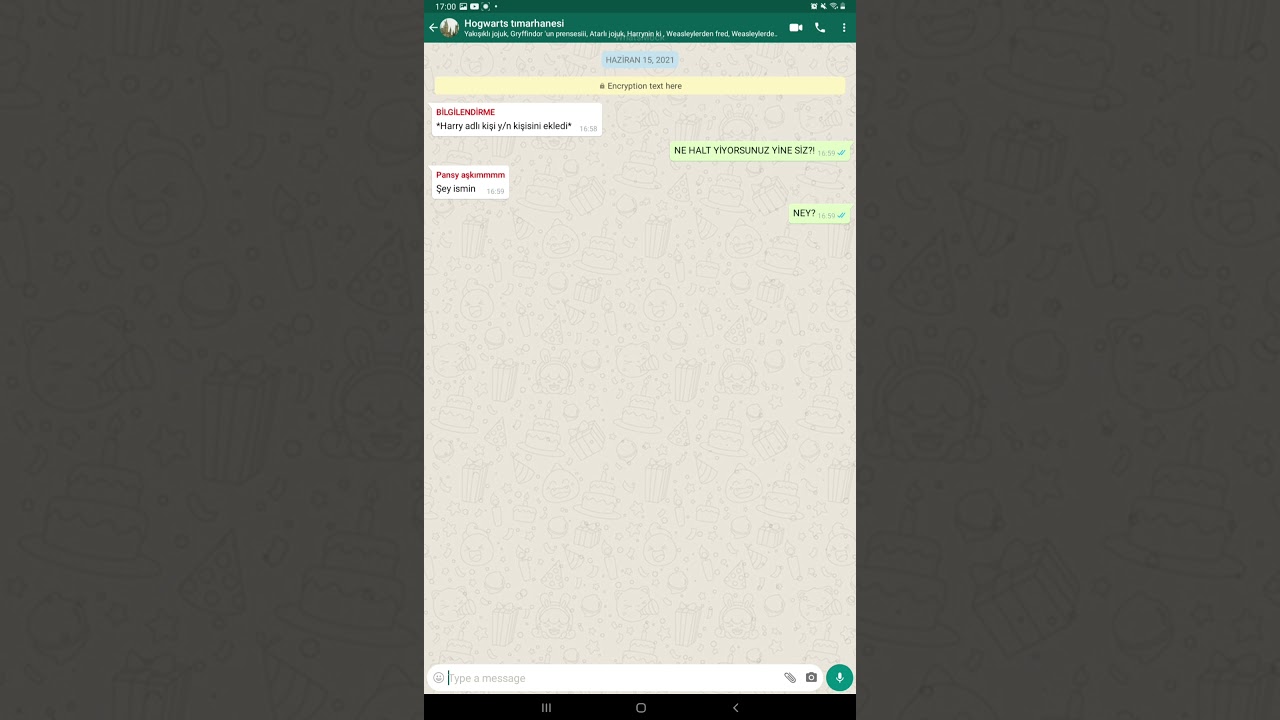 HOGWARTS CHAT 1(Aldattın mı beni?)