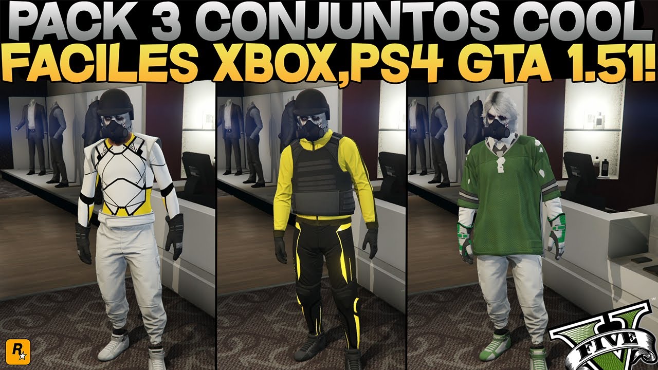 *PACK 3 CONJUNTOS COOL SERIES #1 * XBOX,PS4 | HOMBRE | FACIL | GTA V ONLINE 1.51