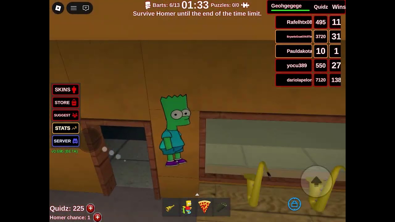 You vs Homer gameplay (I think I met a admin)