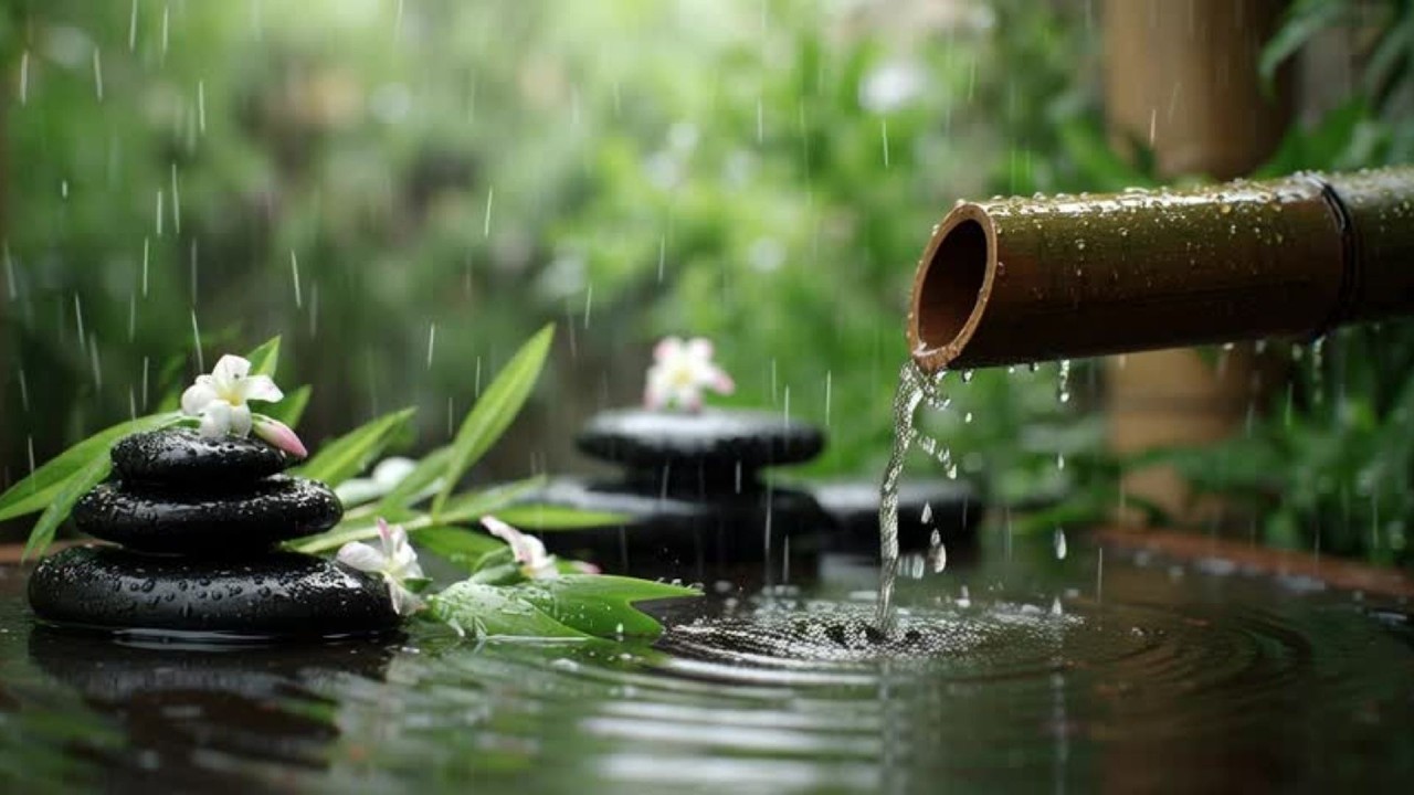 Relaxing Piano Music & ASMR Rains Sounds For deep sleep and study
