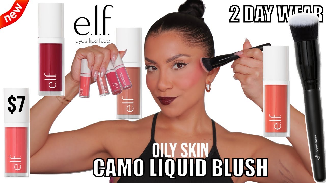 *новые* румяна e.l.f. COSMETICS CAMO + 2-дневный тест на стойкость *жирная кожа* | MagdalineJanet