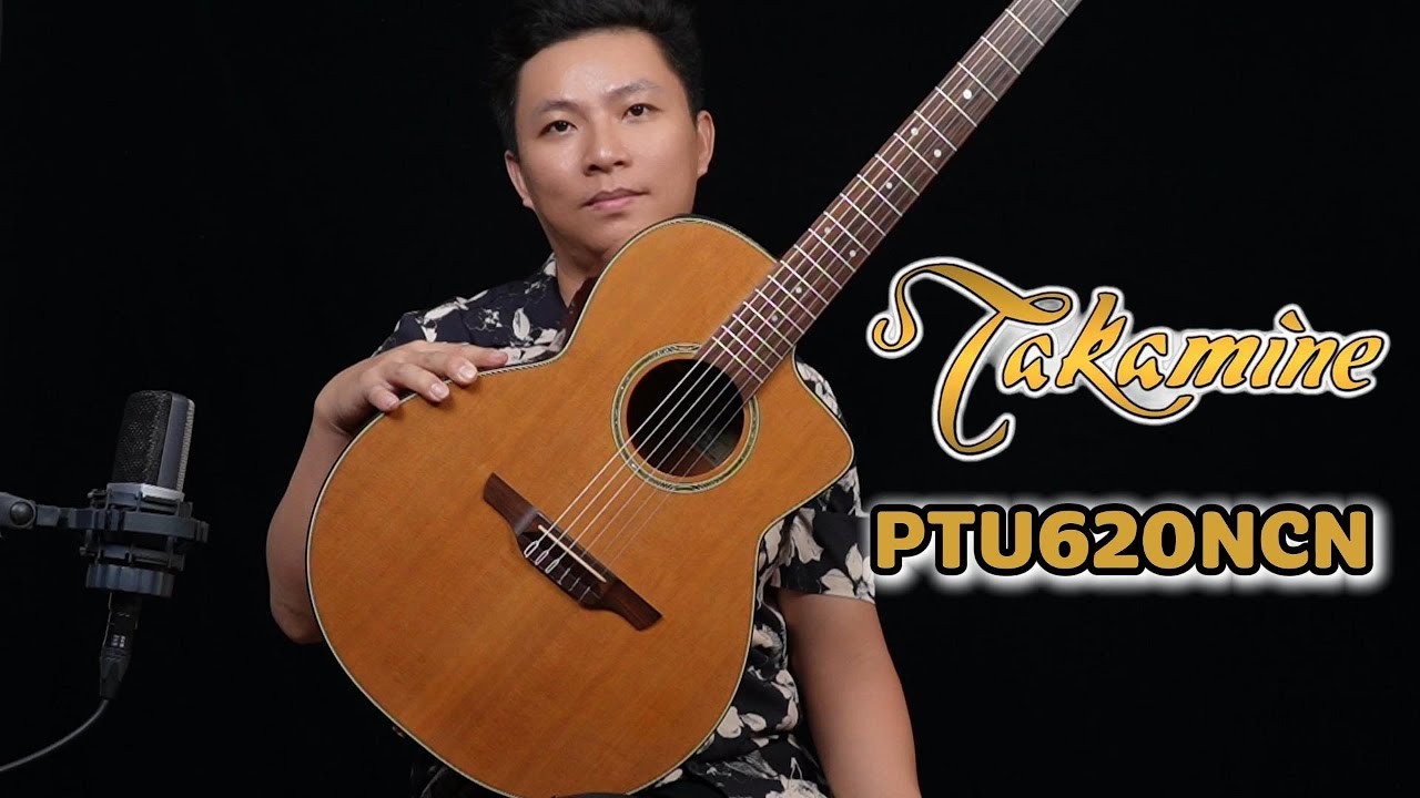 Guitar Nylon Takamine PTU620NCN Made In Japan - Nutwidth chỉ 43mm