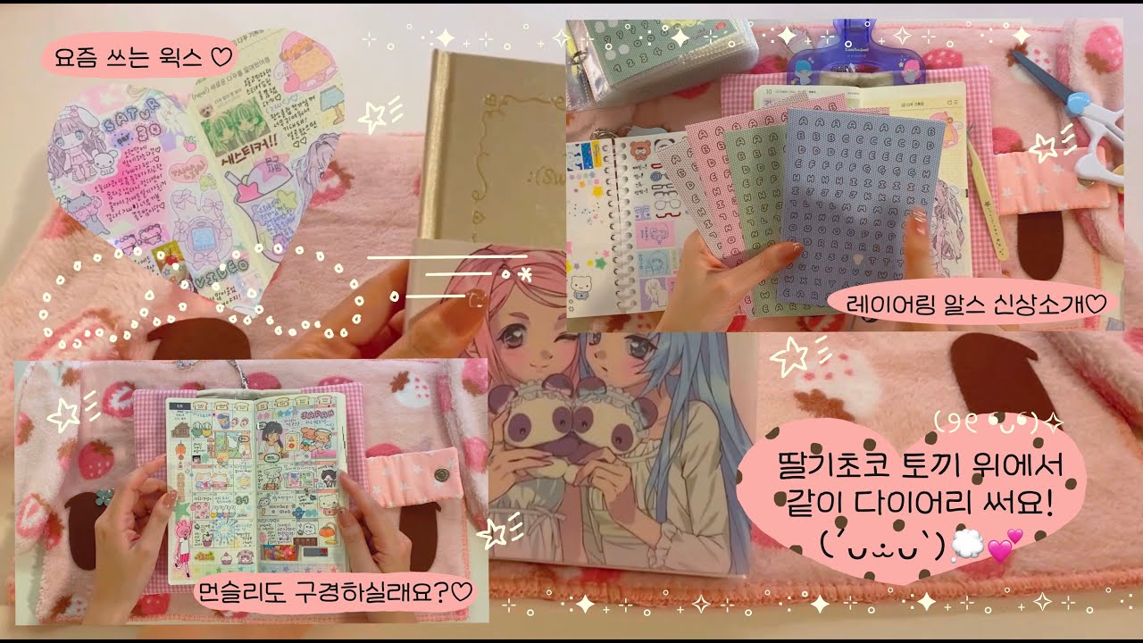 요즘 잘쓰는 호보니치 윅스 ♡ 같이 다꾸할 소녀들 들어오세요 ⌯ᵔ⩊ᵔ⌯ 💛 다이어리 쓸때 켜놓기 좋은 영상 📘✏️ / 써니사이드수프