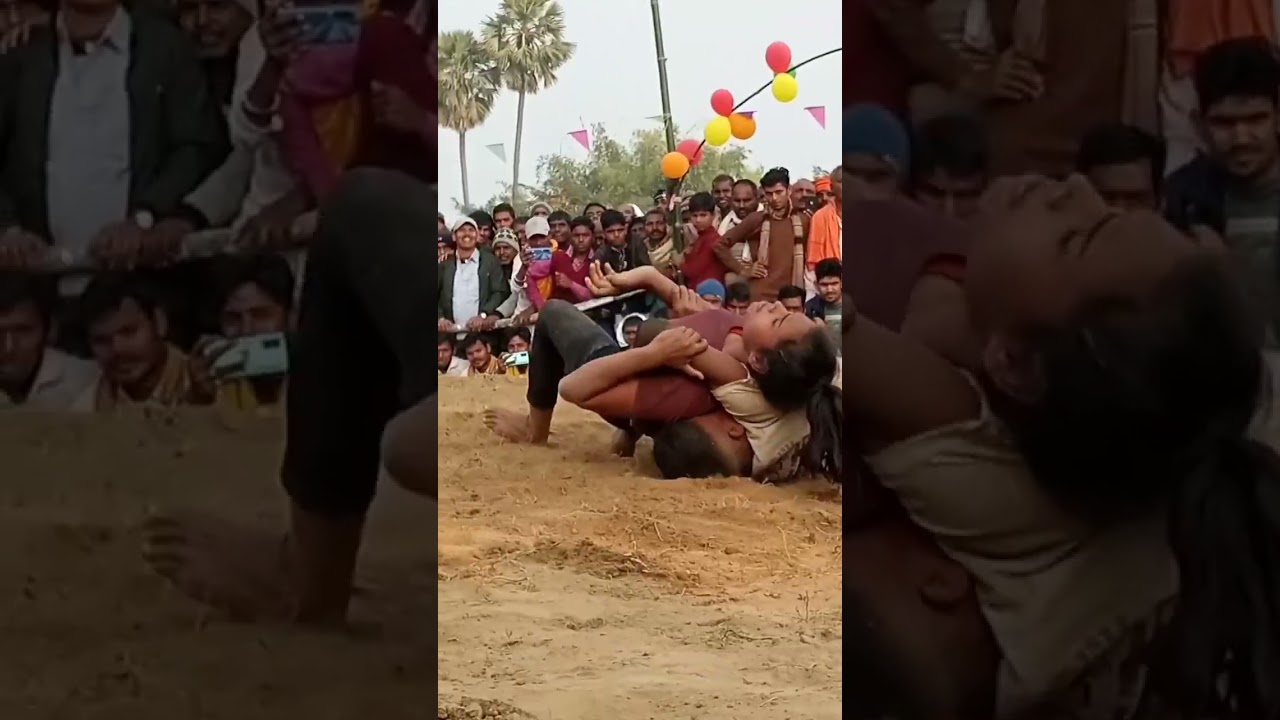🇮🇳🤼महिला पहलवानvs पुरुष पहलवान देशी अखाड़ा कुश्ती प्रतियोगिता 🇮🇳🤼