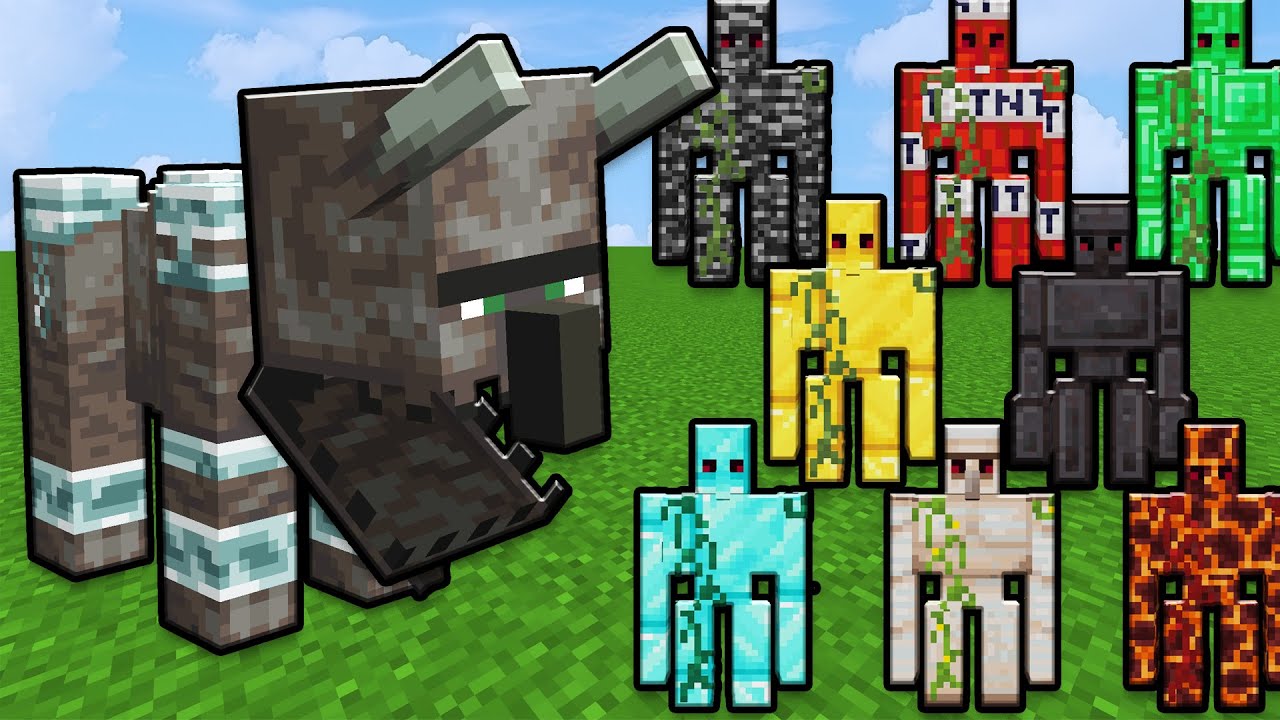 ALL Golems vs Ravager in Minecraft!