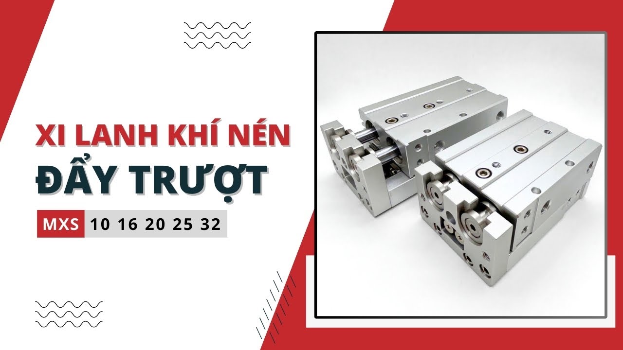 🔥 Xi Lanh Khí Nén Đẩy Trượt MXS - Lực Đẩy Mạnh Mẽ, Vận Hành Mượt Mà