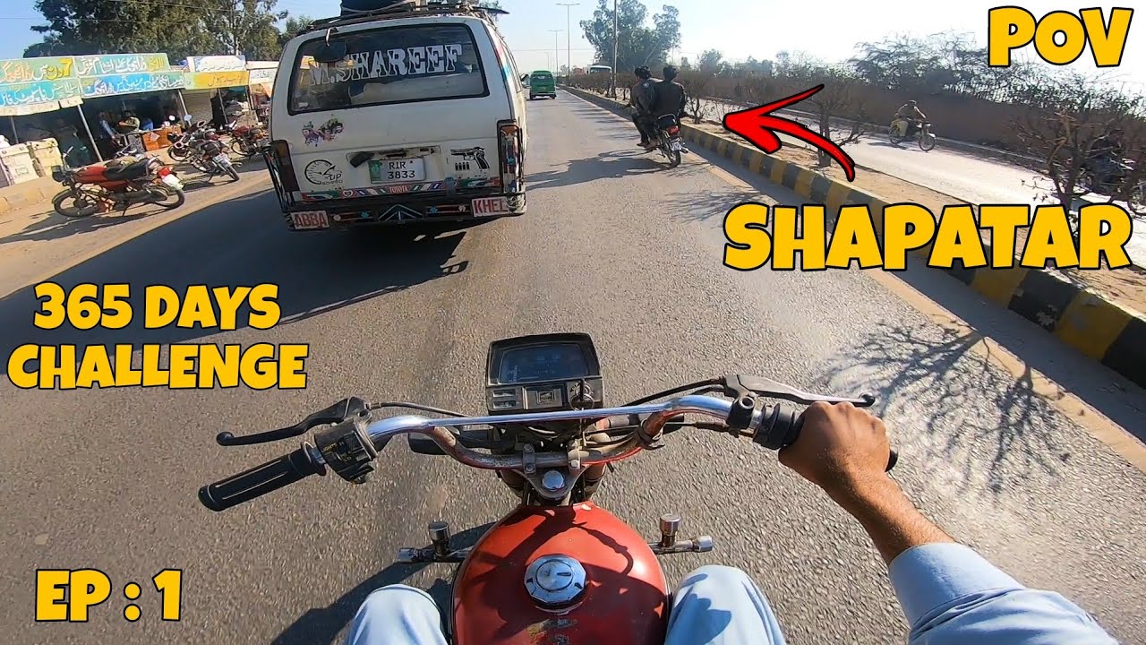 SHAPATAR ON BIKE | STREETS OF MIANWALI | EP:01 | 365 DAYS DAILY VIDEO CHALLENGE