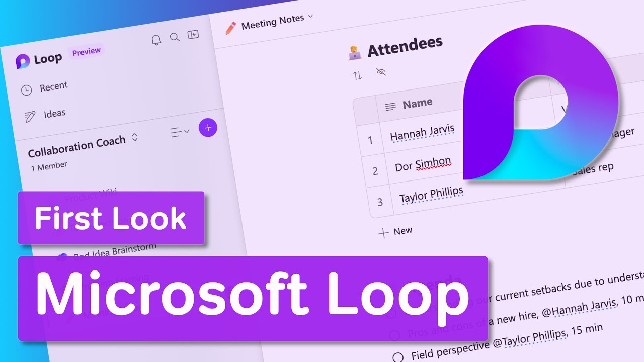 Приложение Microsoft Loop — первый взгляд