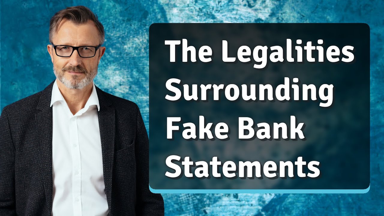 The Legalities Surrounding Fake Bank Statements