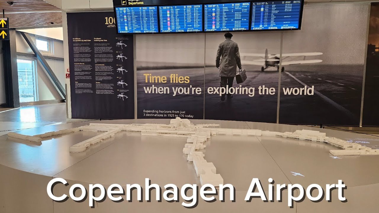Navigating through Copenhagen Airport CPH (4k)