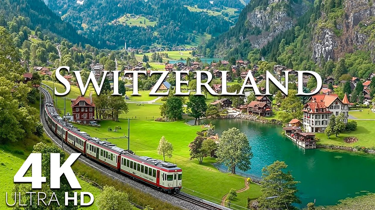 Switzerland 4K UHD | Cinematic Serenity & Scenic Wonders with Soft Piano | Deep Peace & Relaxation