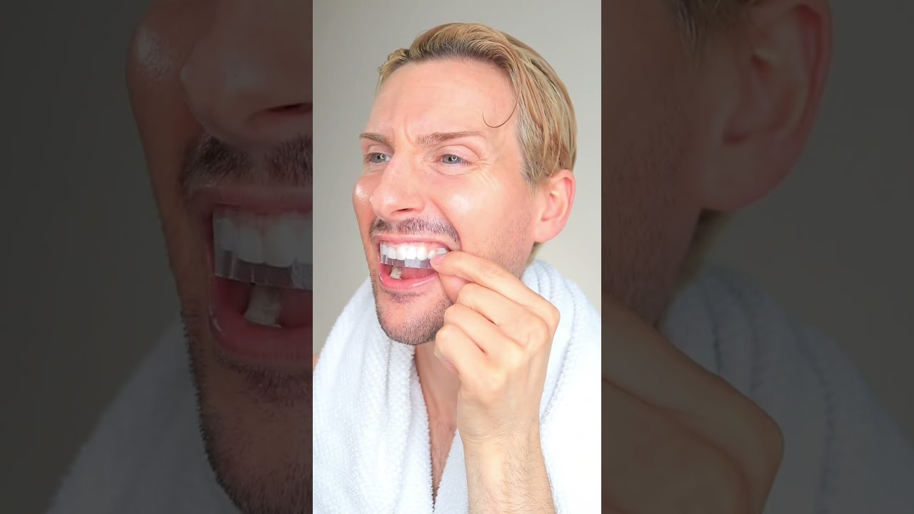 Отбеливание зубов дома с помощью полосок Crest 3D Whitestrips #отбеливаниезубов #белыезубы #шорты