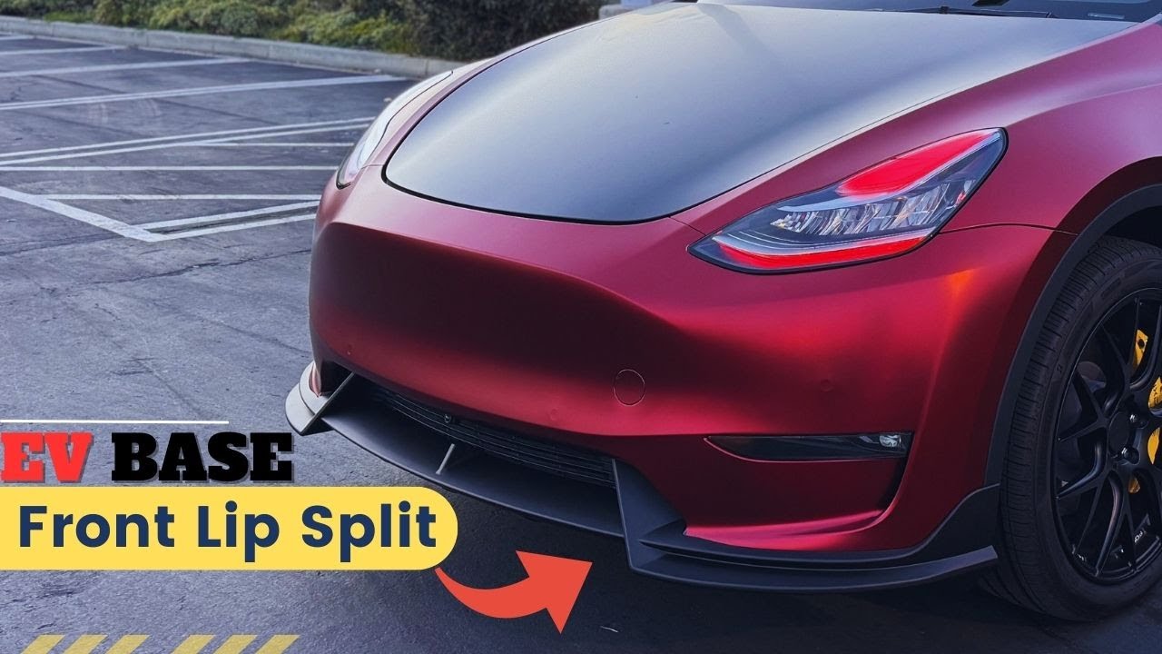 Передний сплиттер с матово-черной отделкой от EV Base: руководство по установке