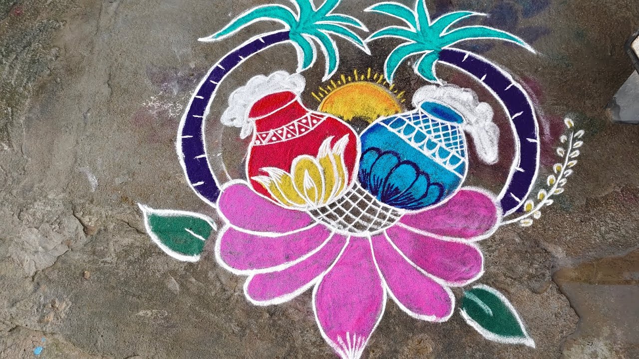  pongal kolam designs.. #kolam #rangoli #trendingkolam #viralvideo #trendingvideo #chellammakolam 