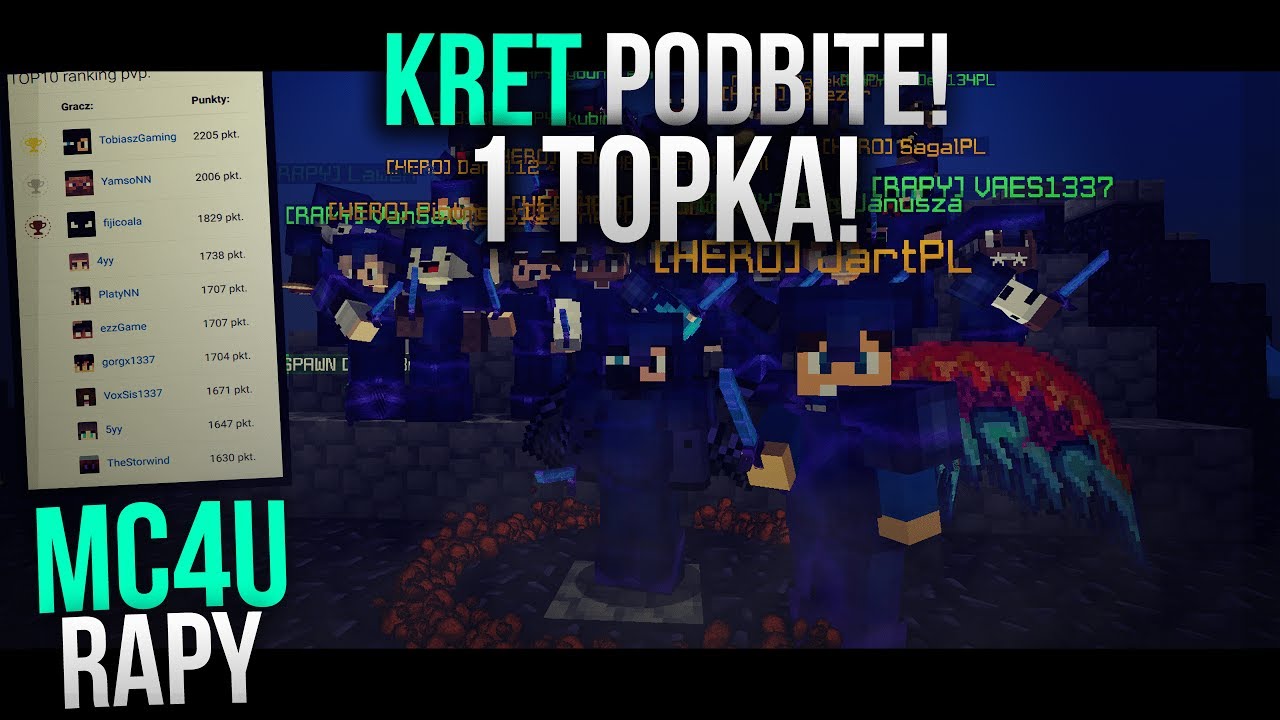 1 Topka - RAPY & HERO vs KRET! PODBILIŚMY ICH! TAK SIĘ WBIJA 1 TOPKĘ! - MC4U.PL #19