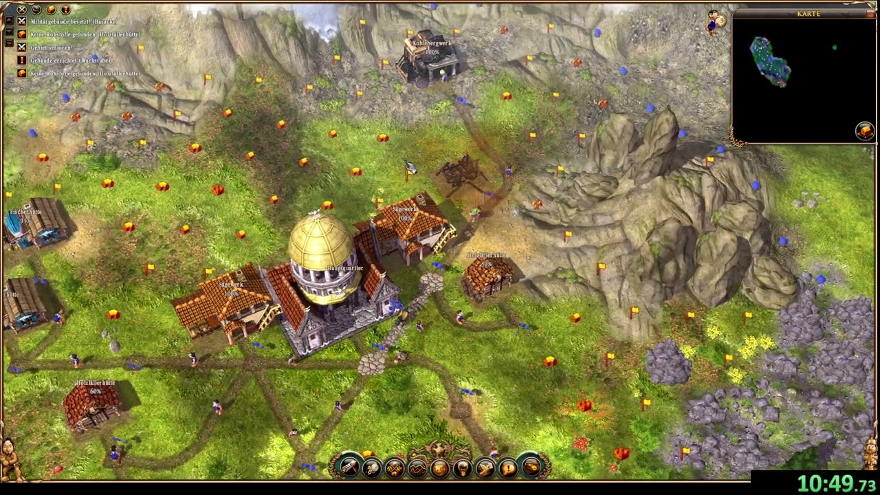 The Settlers II Anniversary Edition | Divided country (Mission 6) | Speedrun WR (37:49)