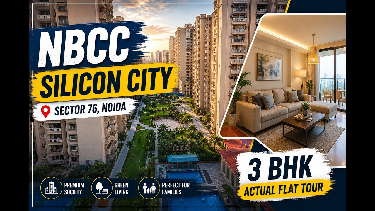 NBCC Silicon City Нойда | Обзор проекта | Тур по квартире 3 BHK 1420 кв. футов | Сектор 76 Нойда 🏡