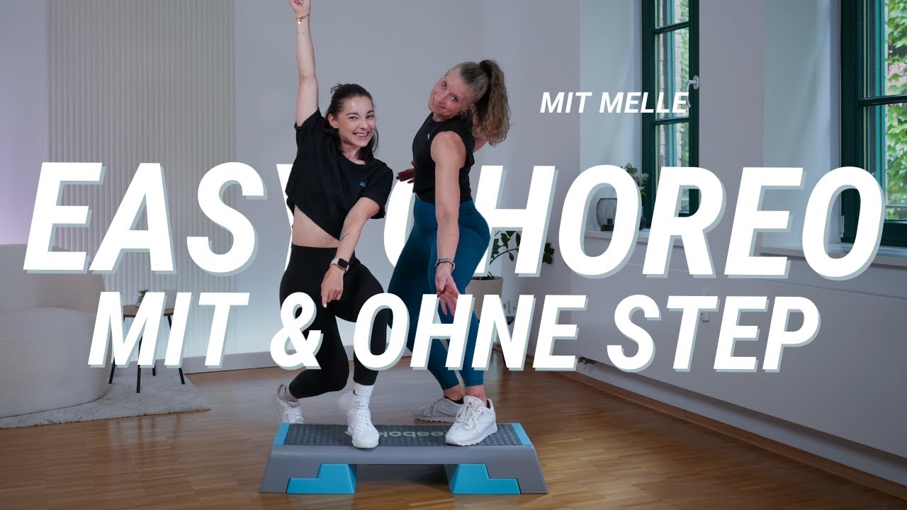 Easy Aerobic + mit Step oder Ohne | mit Powermelle | mit Drehung | 130 bpm | 40 Minuten