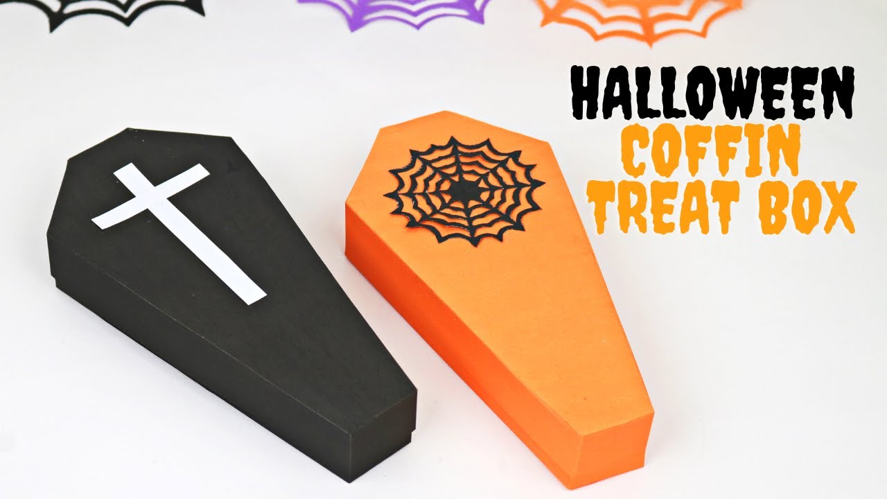 DIY halloween treat box | Halloween coffin treat box tutorial | Halloween Crafts |