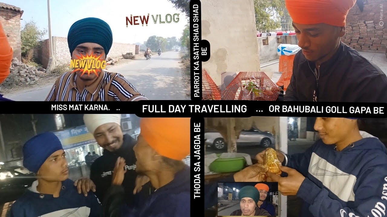  Full Day Travel 🚗 Masti+Bahubali Gol Gappa#AmritsarVlog#GolGappaLovers #FullDayMasti #PunjabiVlog