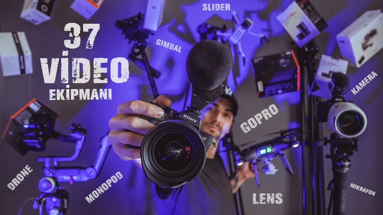 YouTube Video Kameralarım! 37 Adet YouTube Video Ekipmanı İnceledim. Vlog Kamera Ekipmanı