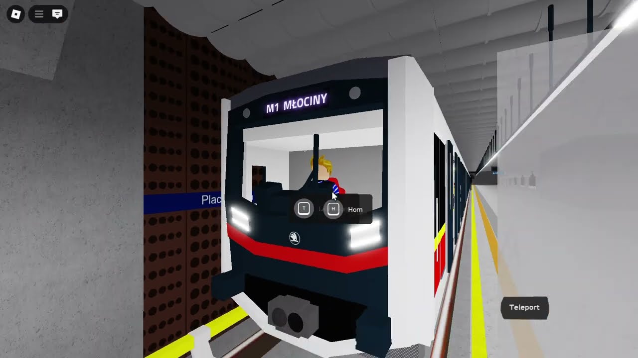 Linia M1 kierunek Młociny Warszawa   Line M1 direction Młociny Warsaw