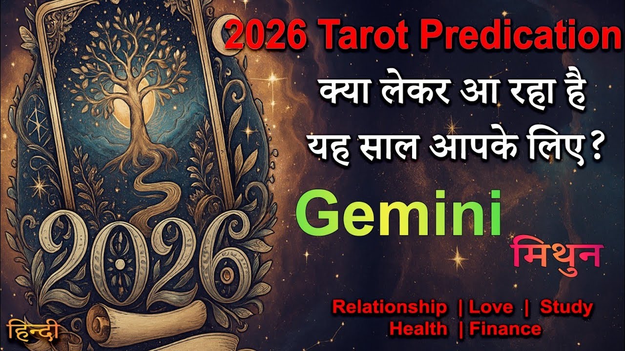 HINDI Gemini/मिथुन♊TAROT  2026 Prediction🥰 आपको इस साल अपने सपनों की नौकरी मिल जाएगी 🙏 hindi tarot