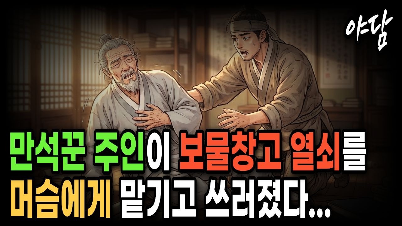 주인 재산 훔쳐 달아난 종놈을 살려준 지혜로운 양반