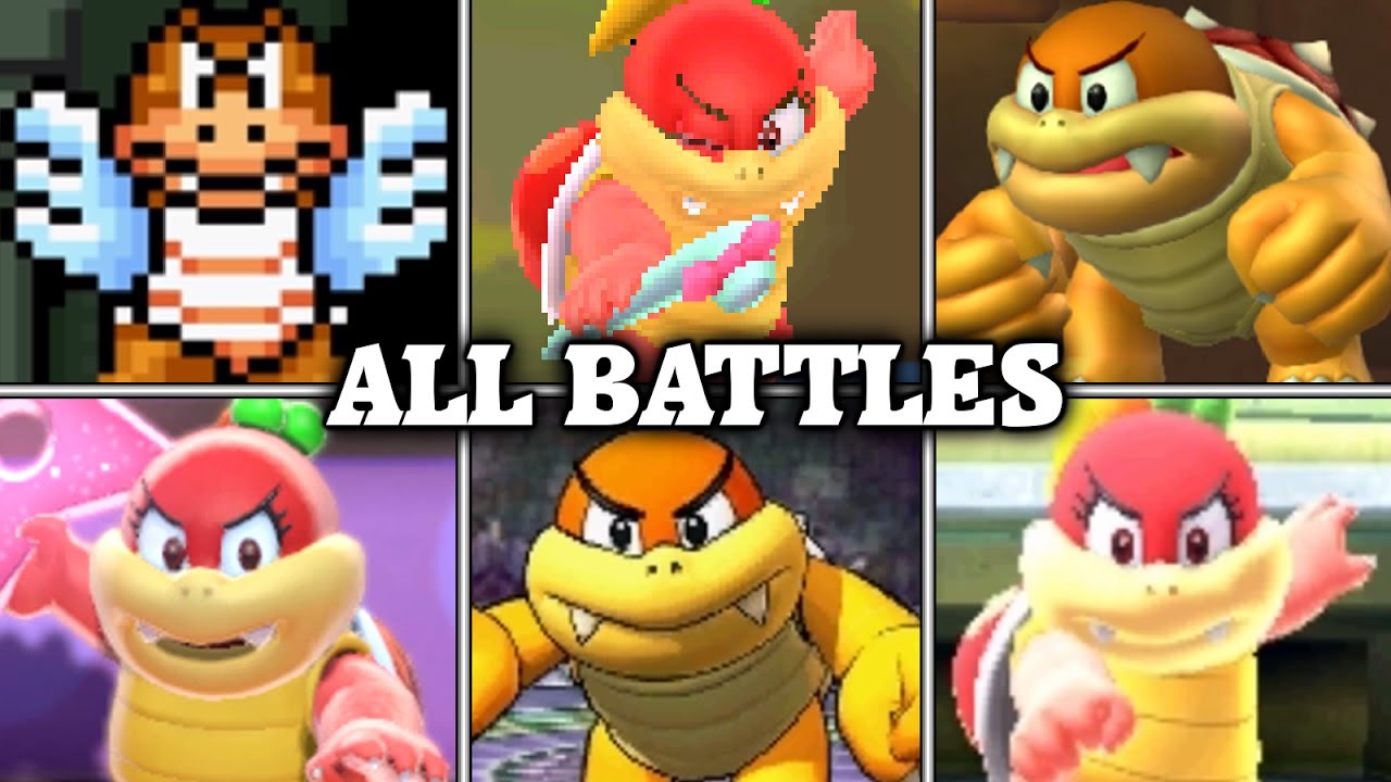 Evolution of Boom Boom & Pom Pom Battles in Mario games (1988 - 2017)