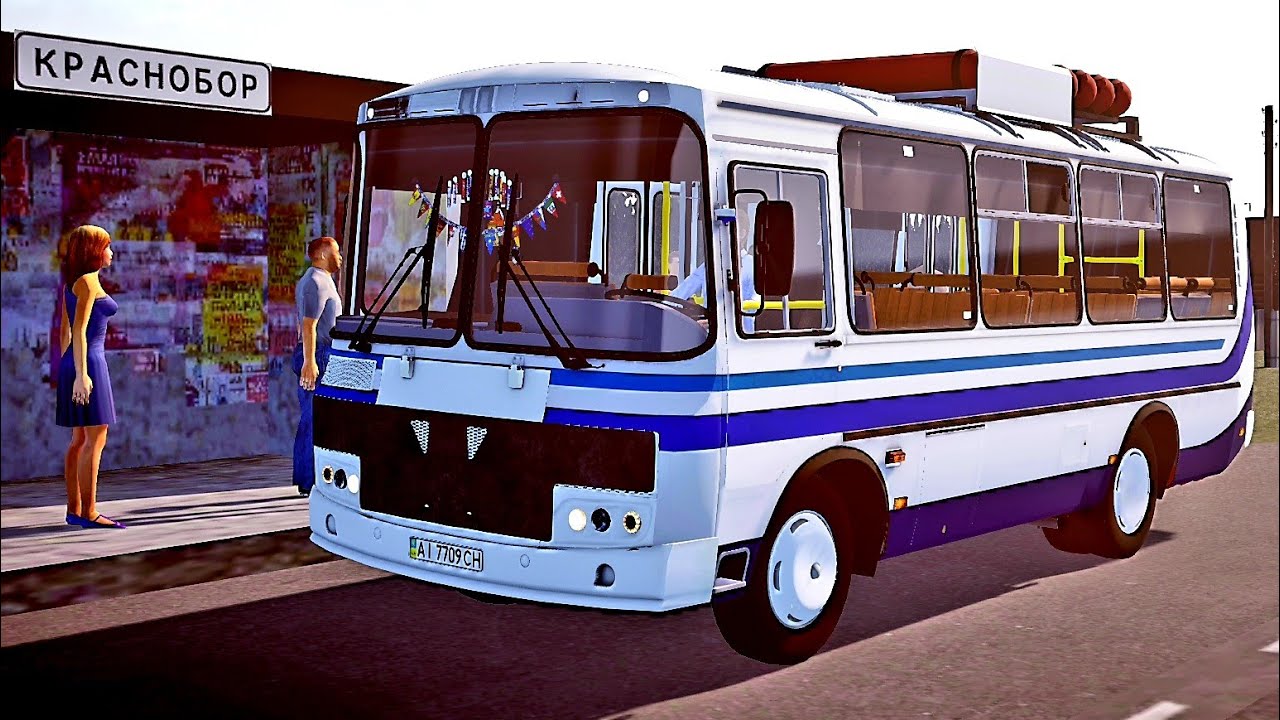 ПАЗ 32054 с новой приборкой в Proton Bus Simulator, карта Motor Depot
