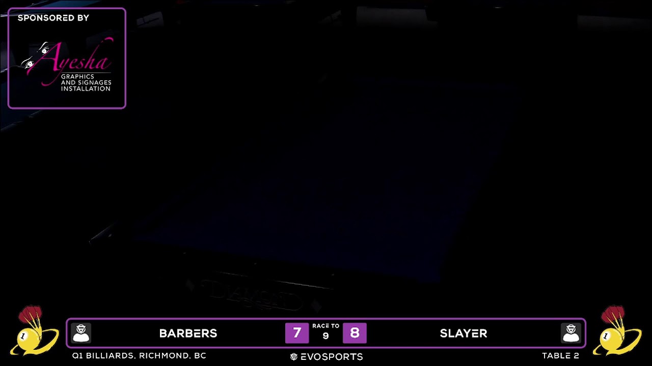BARBERS vs SLAYER - Q1 BILLIARDS - TABLE 2 | EvoSports