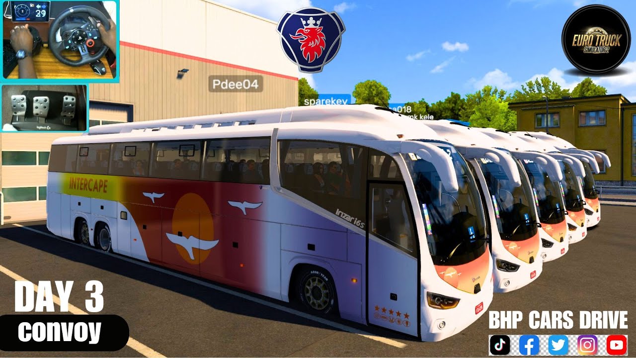INTERCAPE Bus VS Traffic! Can I Deliver Passengers on Time - [ g29 steering wheel Gameplay ]