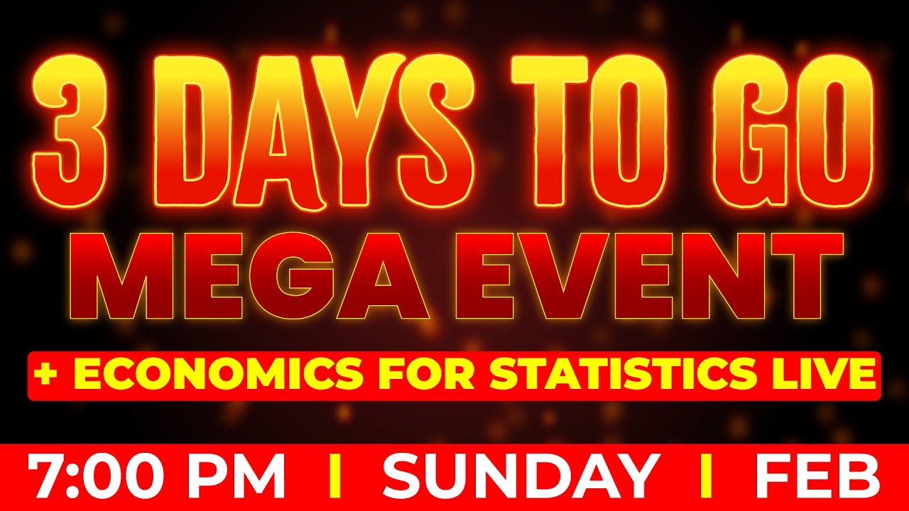 Plus One Model Exam | 3 Days to Go Mega Event  + Statistics Economics Live | Exam Winner