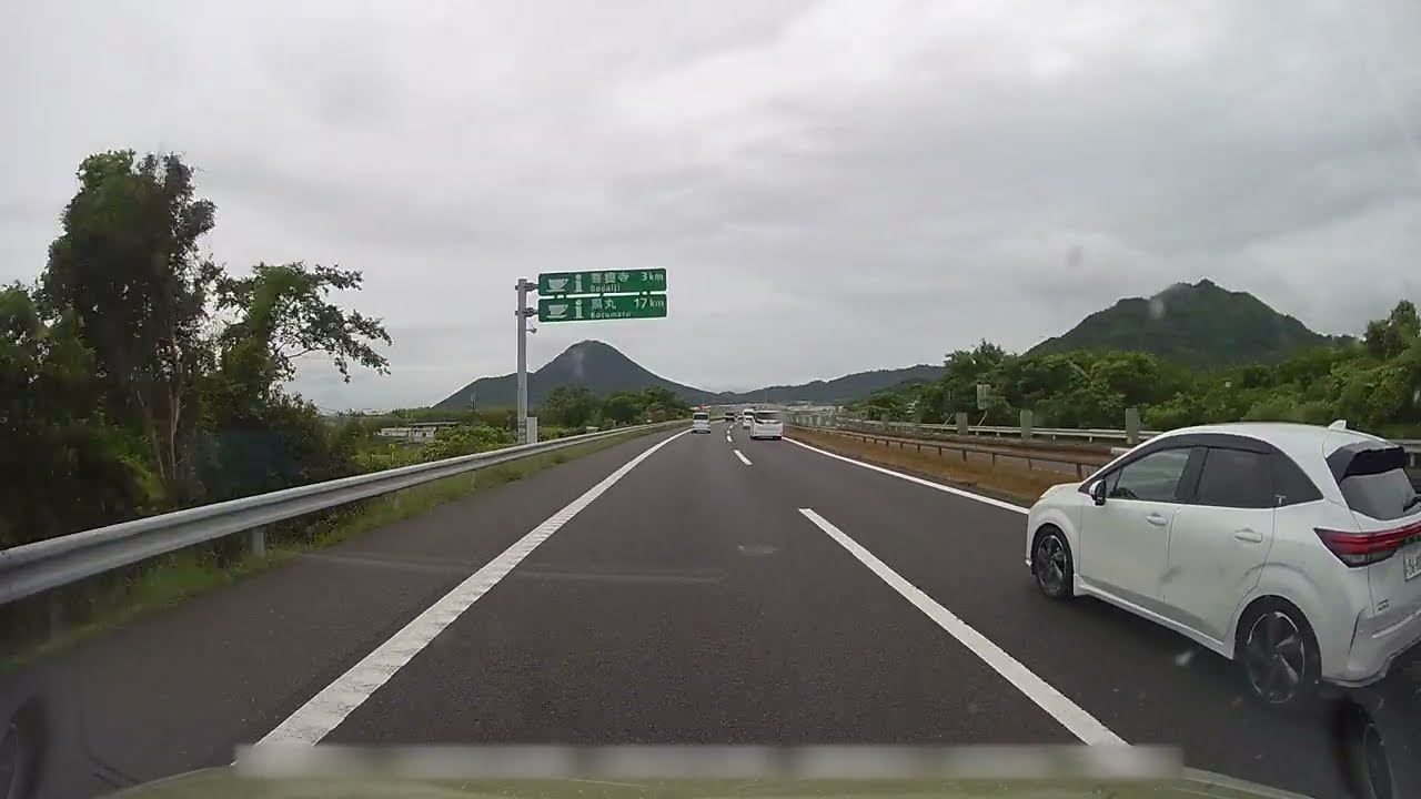 栗東ICから名神高速道路湖東三山PA まで。