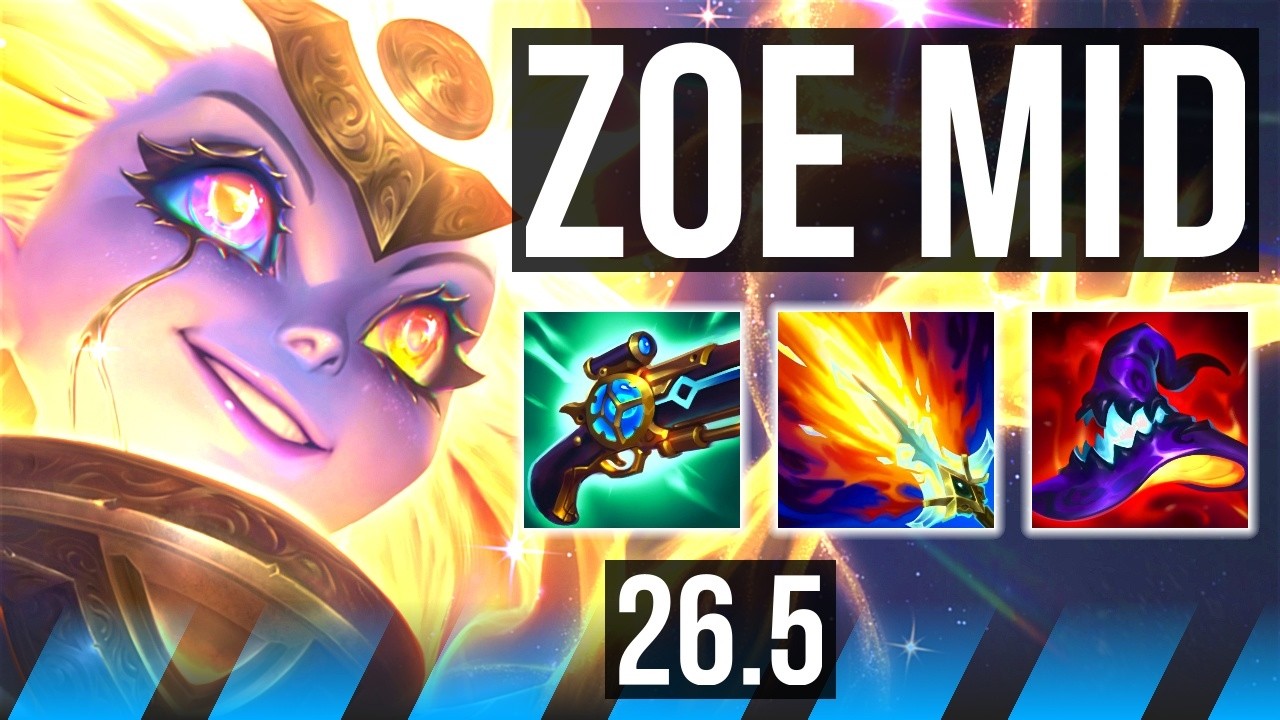 ZOE vs MALZAHAR (MID) | 53K damage, Good KDA: 21/2/9 | KR Master | 26.5