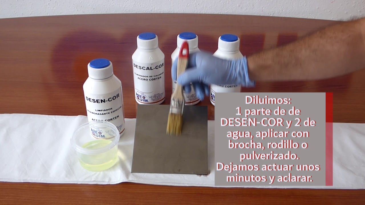 Tratamiento de oxidación para acero corten - NEOCORTEN