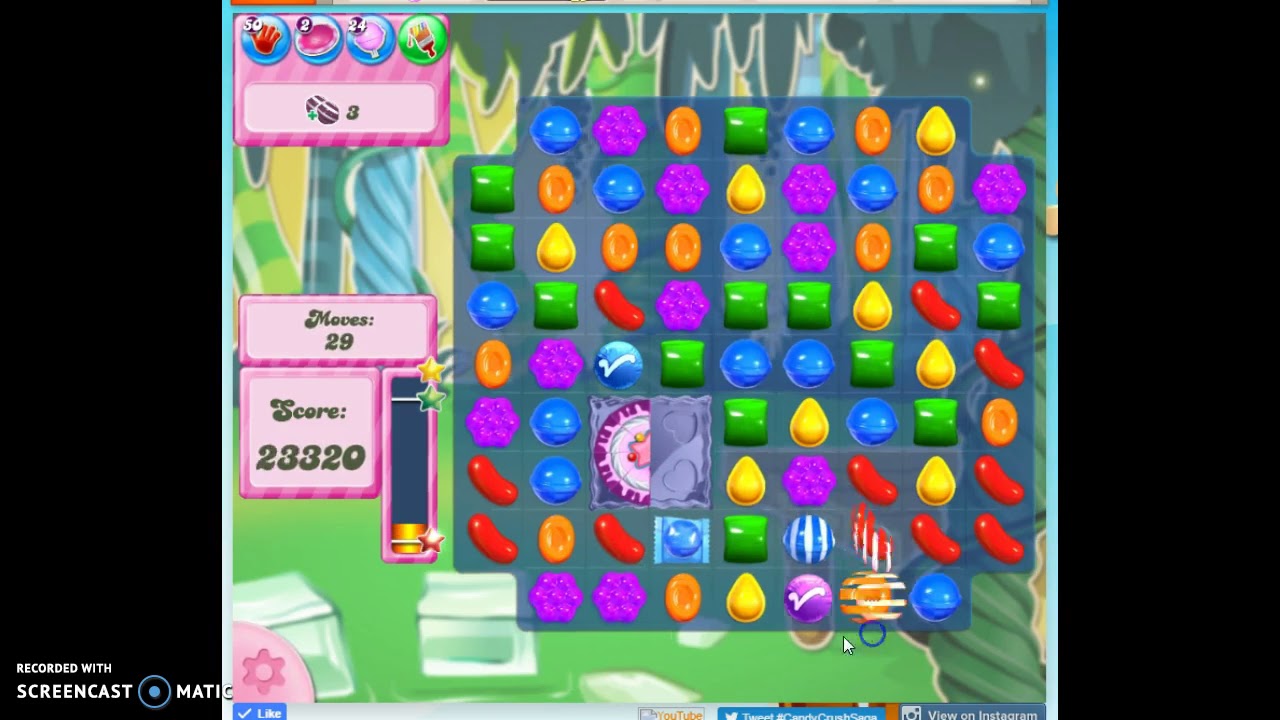 Candy Crush Level 421 Audio Talkthrough, 1 Star 0 Boosters
