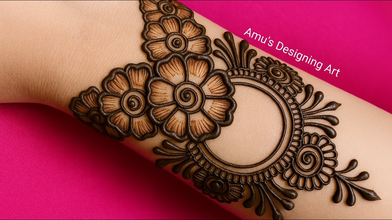 Стильный дизайн Mehndi на передней руке 2025 | Менди Ки Дизайн Цветок | Карва Чаут Менди | Мехенди