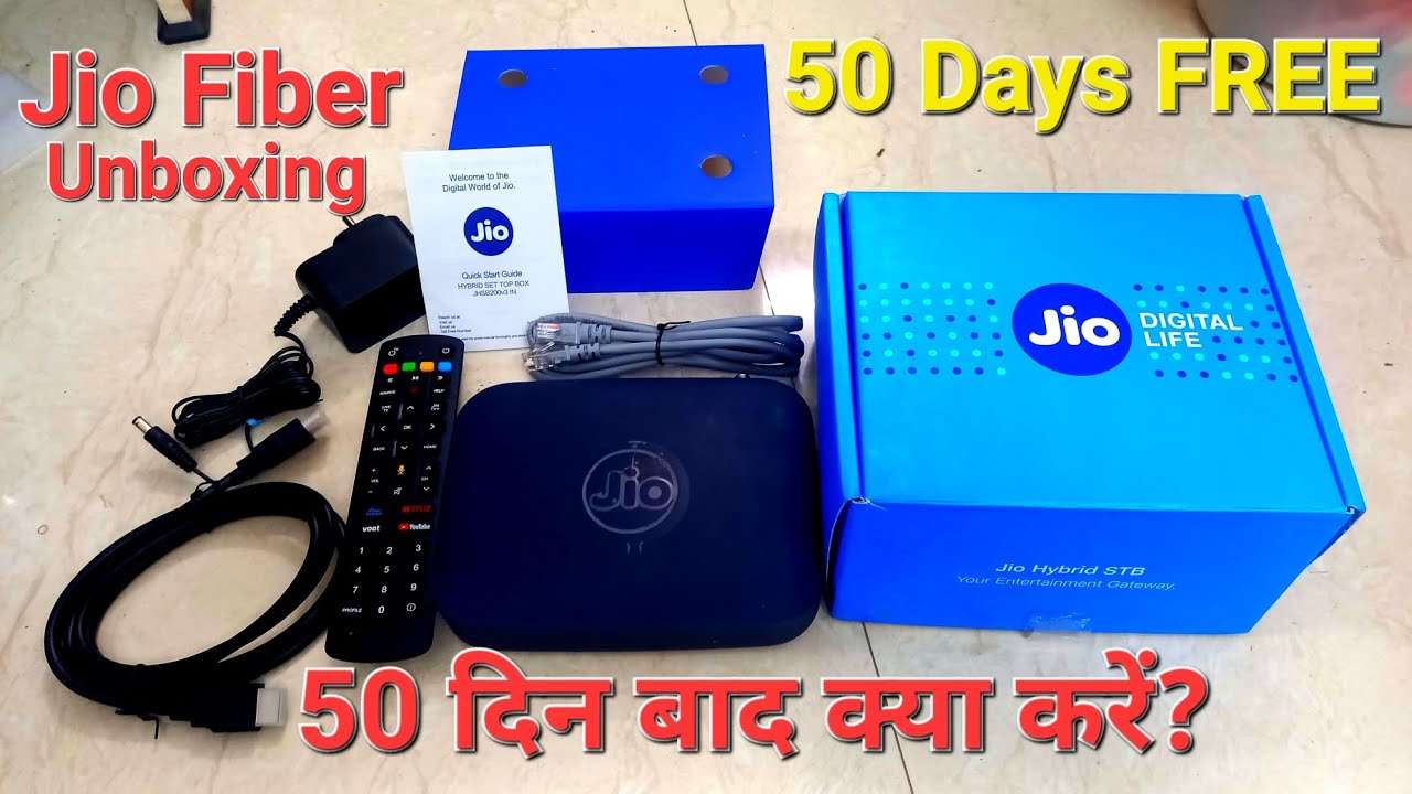 Jio fiber 50 days free trial with Set top Box Unboxing 📦 50 दिन बाद क्या करें? #jio #50daysfiber