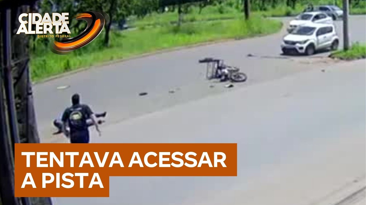 Motociclista sobrevive a colisão no Novo Gama e denuncia falta de sinalização | Cidade Alerta DF