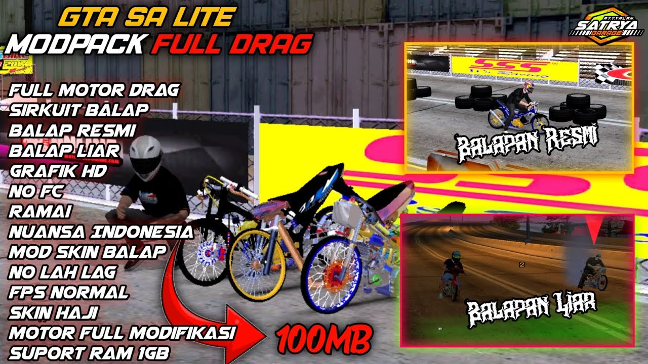 RILIS!!Gta Sa Lite Modpack Full Drag Campuran Sound Gahar Cuma 100MB Suport Ram 1GB‼️