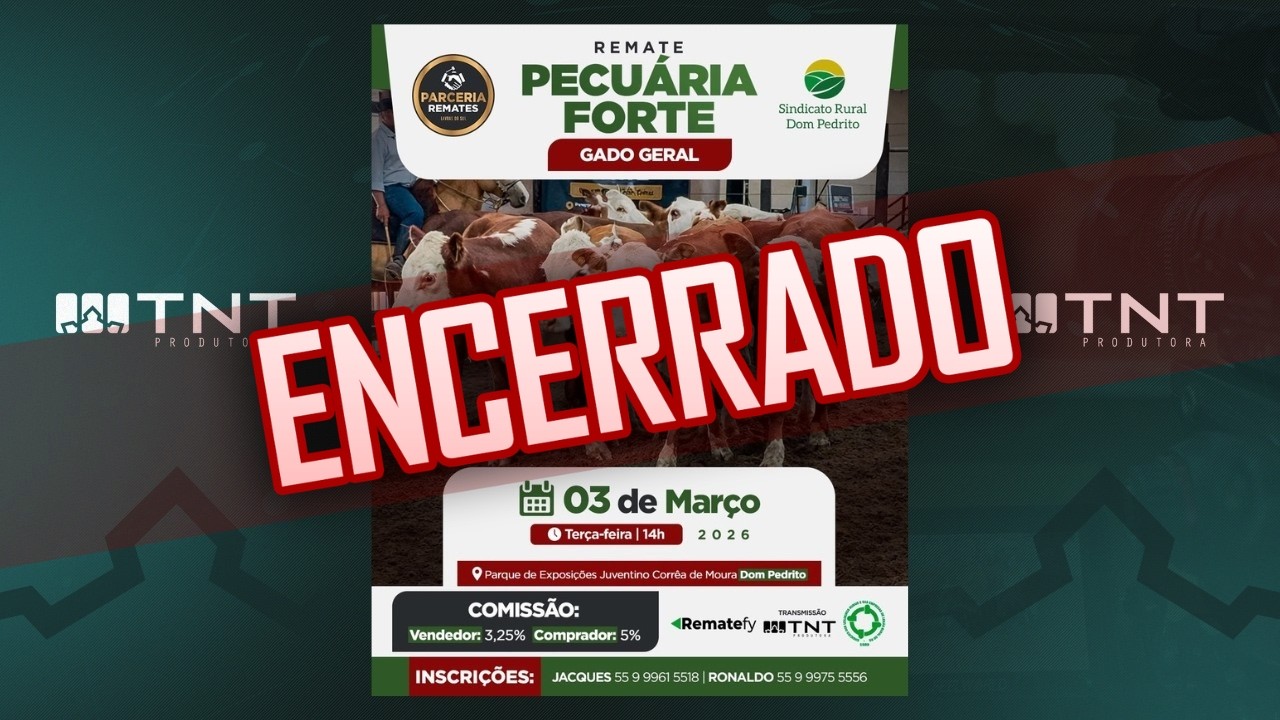 03/03 - 7º Remate Pecuária Forte | 14h