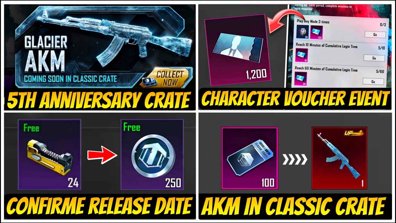 🔴Don't Open Classic Crate | Akm Glacier Classic Crate | Character Voucher Event | Get Free Material