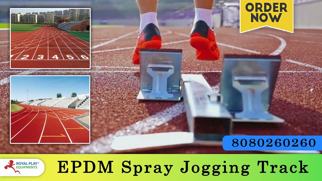 Jogging Track Flooring Spray Coat | EPDM Seamless & Durable Flooring | 8080260260 by royalplay.in