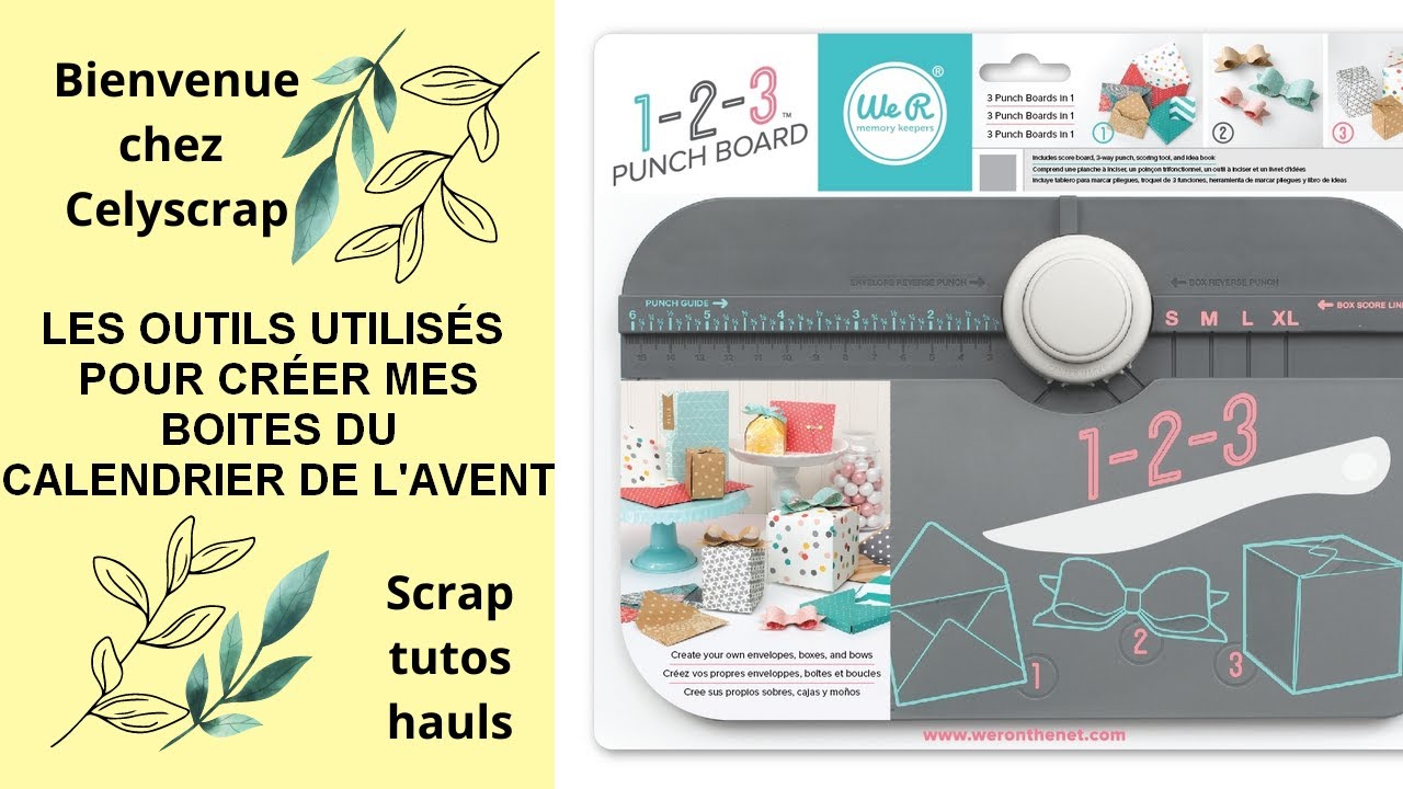 LES OUTILS UTILISÉS POUR REALISER MES BOITES DU CALENDRIER DE L'AVENT