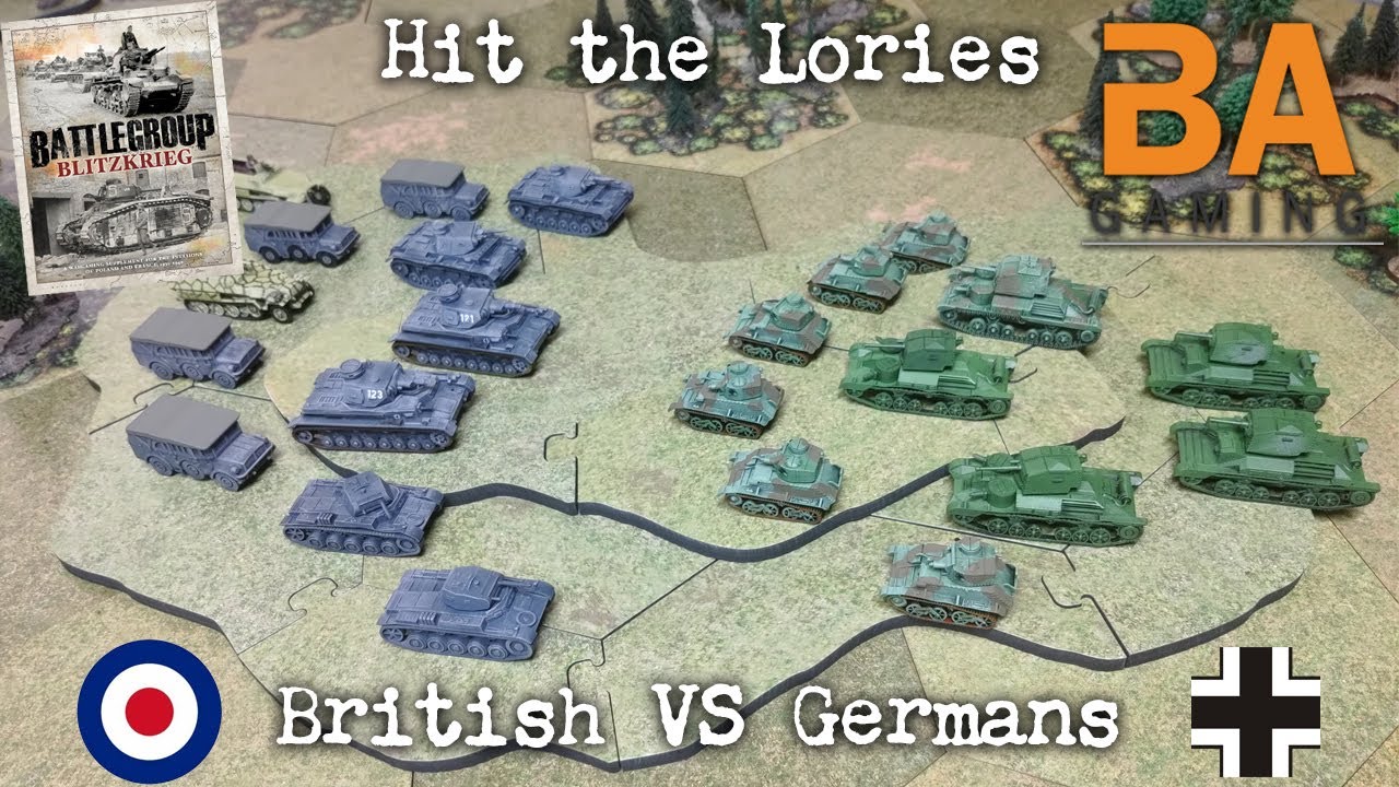 British vs Germans Battlegroup Battlereport- Hit the lories, Calais scenario game 2 of 3